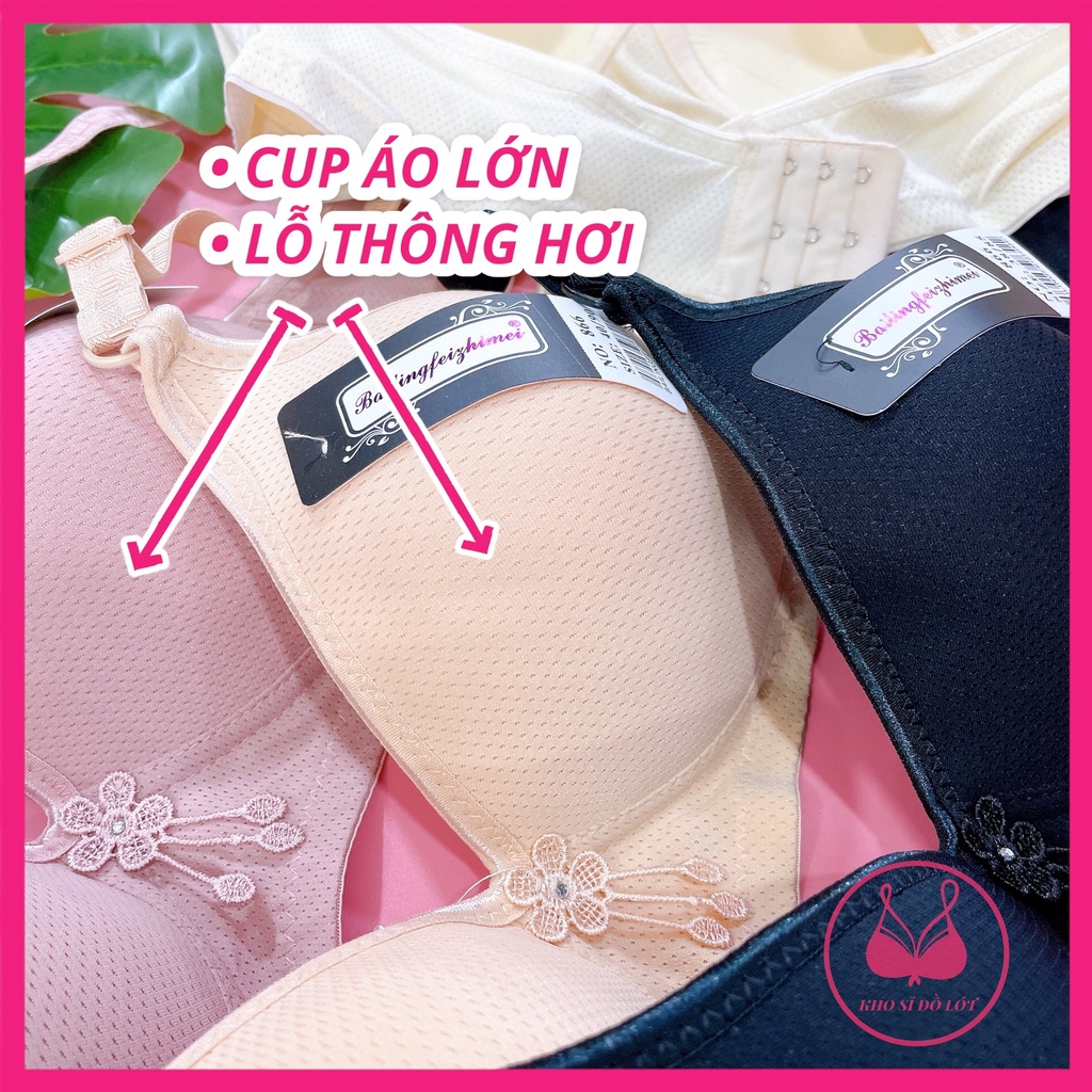 Áo ngực không mút không gọng thông hơi cup lớn size 38 40 42