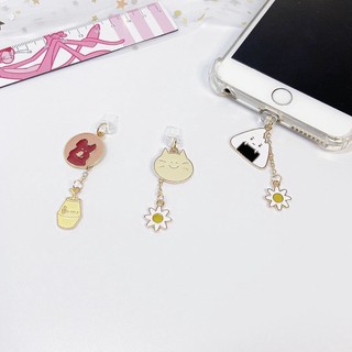Phụ Kiện Gắn Cổng Sạc Điện Thoại Di Động Chống Bụi Hình Chó Mèo Hoạt Hình Dễ Thương