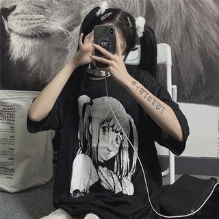 Áo thun ngắn tay Anime hai chiều hiphop Nhật Bản phong cách Harajuku