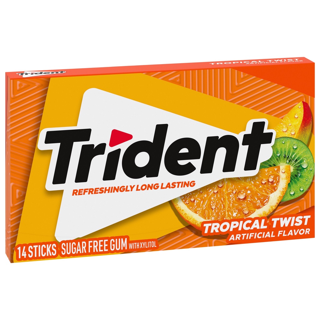 [DATE: T9/24][HÀNG MỸ CHÍNH HÃNG] Kẹo cao su Trident vị Tropical Twist ...
