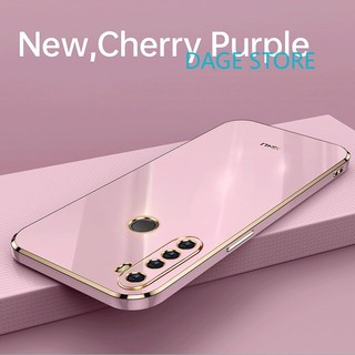 Ốp Điện Thoại Mềm Viền Thẳng Màu Trơn 6D Cho Realme 5 5i 5s 6i