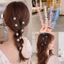 Bộ 10 Kẹp Tóc Nhỏ Hình Hoa Hoạt Hình Phong Cách Hàn Quốc Cho Bé Gái