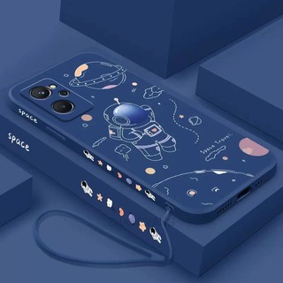 ốp lưng Realme 9i Ốp Điện Thoại Silicone TPU In Hình Phi Hành Gia Kèm Dây Đeo Cho Realme 9i