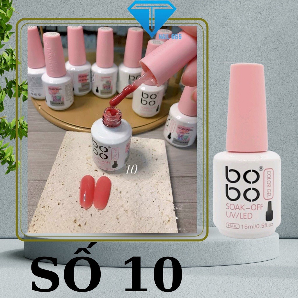 Sơn gel thạch Bobo chính hãng chất đậm đặc lên màu chuẩn 15ml (lẻ chai)