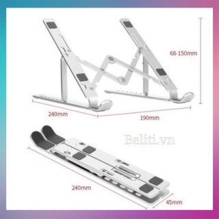Giá đỡ laptop BL3 hợp kim nhôm hỗ trợ tản nhiệt, gấp gọn chỉnh độ cao ipad macbook surface