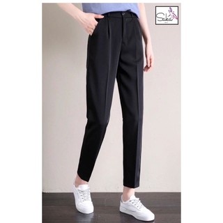 Quần tây đen nữ trơn phong cách ulzzang dáng baggy công sở , quần tây đen nữ học sinh saka shop