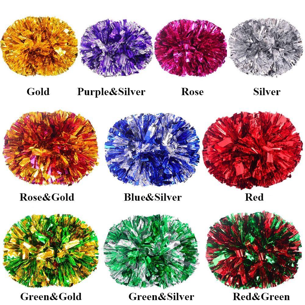 ICUCKO 1 Cổ Vũ pompoms Đầm Trang Phục Hòa Nhạc Tay Cầm Nhựa Khiêu Vũ Trang Trí Tiệc