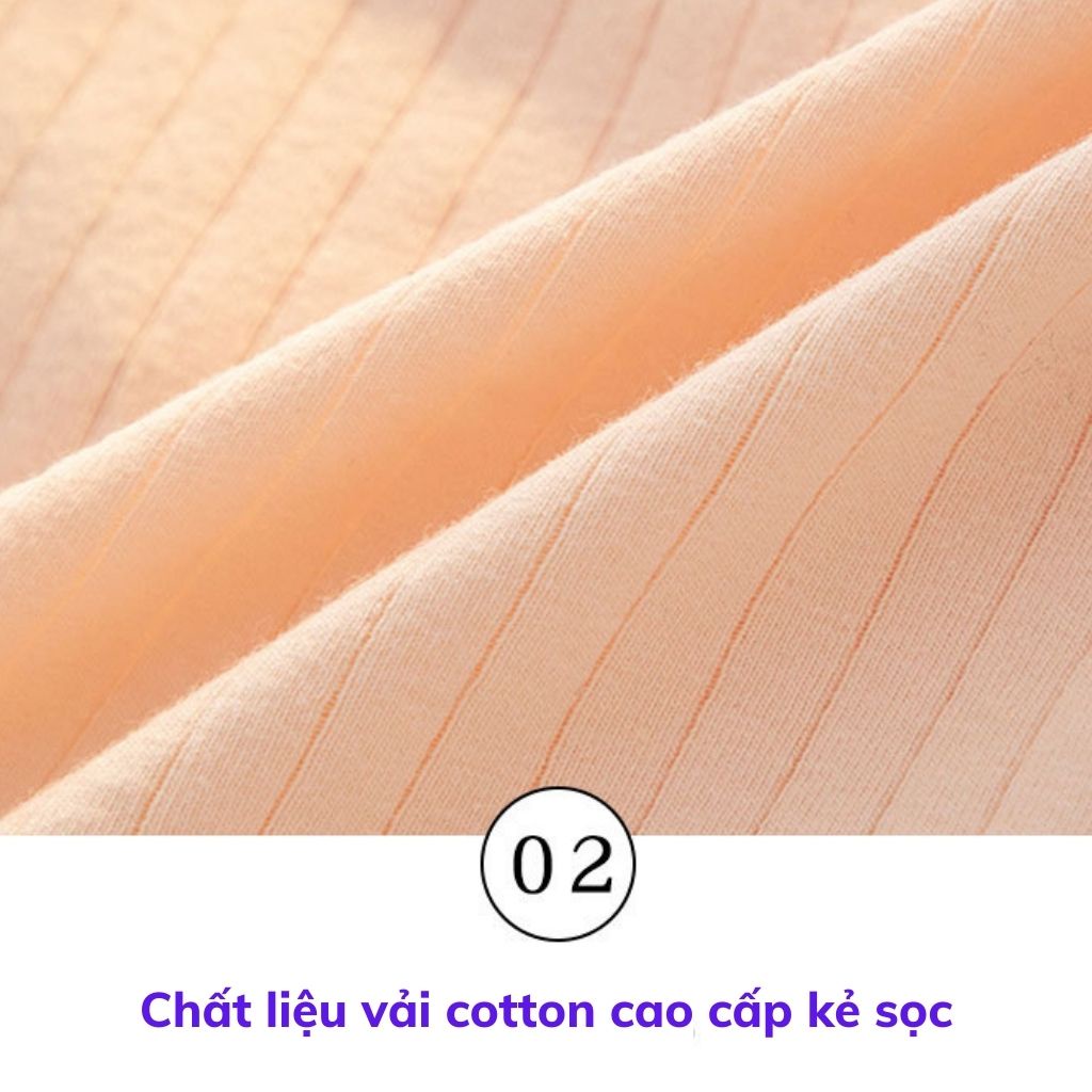 Quần lót nữ cotton kẻ sọc đáy may 2 lớp kháng khuẩn ôm dáng gợi cảm in chữ đẹpdễ thương LANIXA L0763