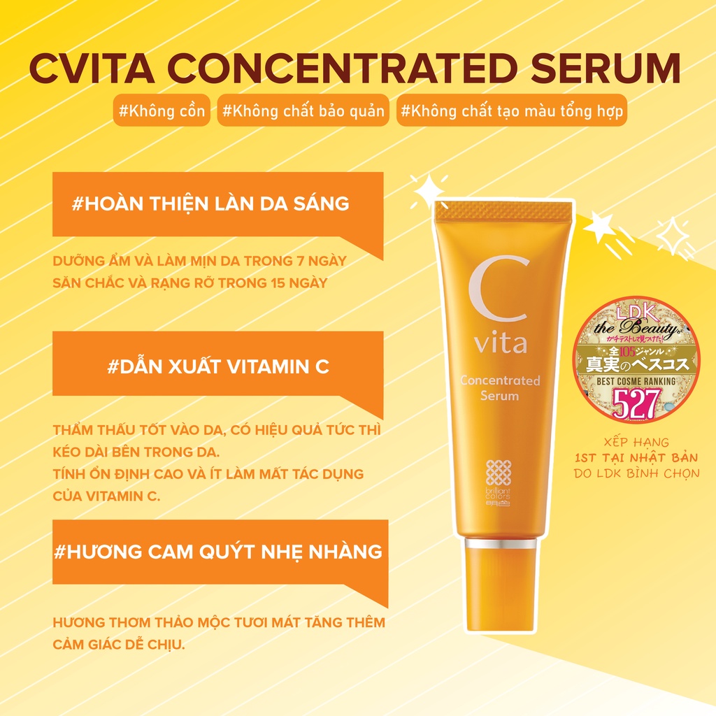 Ảnh Tinh Chất Chứa Vitamin C Dưỡng Trắng Da & Dưỡng Ẩm MEISHOKU CVita 30ML 3