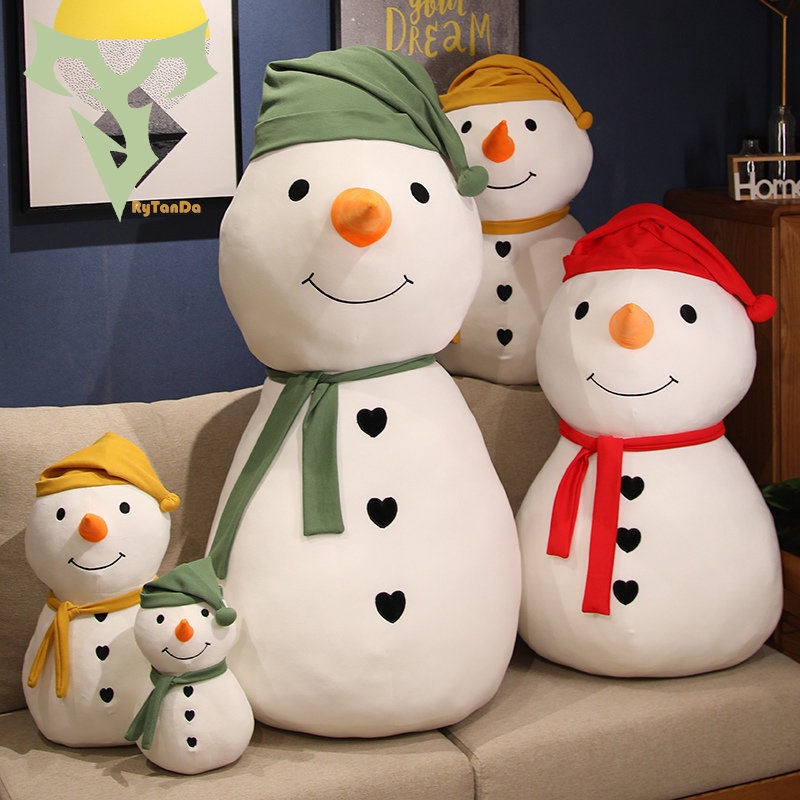 Rytanda Snowman Đồ chơi nhồi bông người tuyết Noel làm quà tặng dễ thương trang trí nội thất