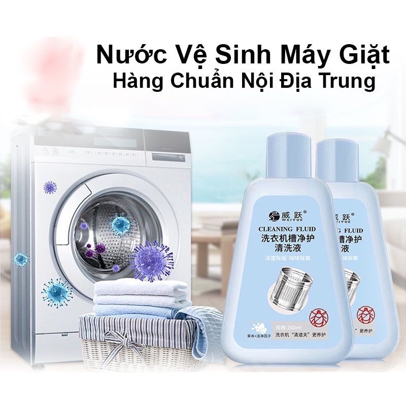 Nước tẩy lồng máy giặt CLEANING dùng cho máy giặt cửa trên và cửa dưới [hỏa tốc]
