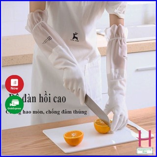 Găng tay con hươu cao su lót nỉ siêu dai, siêu bền loại dài  có chun chống tụt tiện lợi { H }