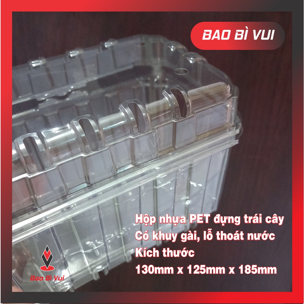 Lốc 100 Hộp đựng trái cây có lỗ thông hơi - BAO BÌ VUI