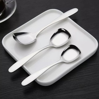 Inox 304 (lẻ 1 cái)Thìa Vuông Đáy Phẳng- Muỗng Ăn Cơm Mẫu Mới 3 Cỡ Phù Hợp Với Mọi Người