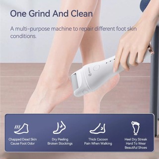 ENCHEN Foot Dead Skin Callus Remover Dụng cụ chăm sóc bàn chân bằng điện với 3 đầu lăn đá mài chống thấm nước