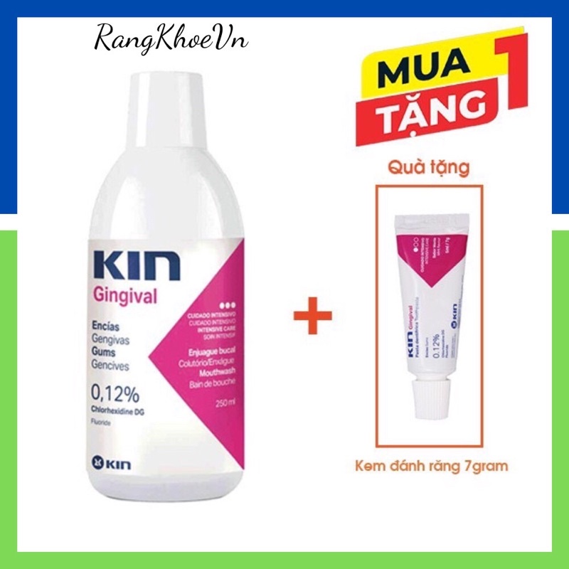 NƯỚC SÚC MIỆNG KIN Gingival Mouthwash 250ml tặng KĐR 7g | Shopee Việt Nam