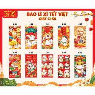 COMBO 30 BAO LÌ XÌ TRUYỀN THỐNG LOẠI 1 CAO CẤP RẤT ĐẸP - BAO LÌ XÌ GIÁ SỈ