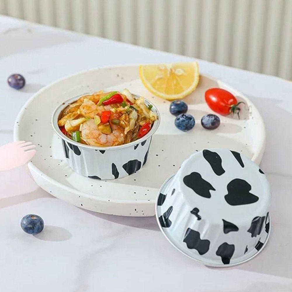 JIGK 10 Chiếc Nhôm Lá Thiếc Cốc Có Thể Tái Sử Dụng Nồi Chiên Không Khí Khay Thiếc Cốc