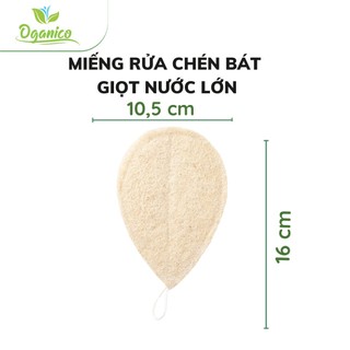 Miếng rửa chén bát xơ mướp tự nhiên Vi Lâm tạo bọt, chà xoong nồi
