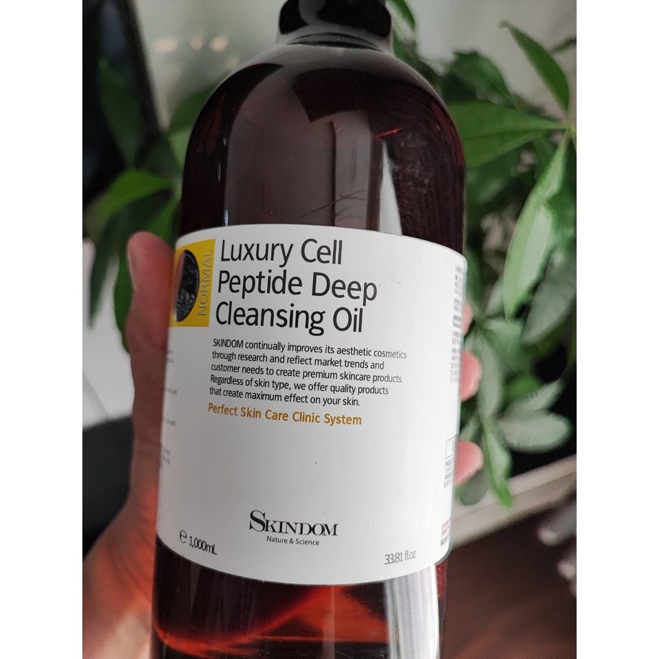 Dầu Tẩy Trang Skindom Luxury Cell Peptide Deep Cleansing Oil 1000ml, Chính  hãng Hàn Quốc Chuyên sửa dụng cho Spa | Shopee Việt Nam
