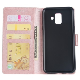 Dành Cho Samsung Galaxy J4 J6 Pro On6 On5 On7 Plus 2018 J4 + J6 + J3 J5 J7 Prime J250 J610 J400 J415 Ốp Lưng Da Mềm Khe Cắm Thẻ Chống Sốc Ví Flip Cover