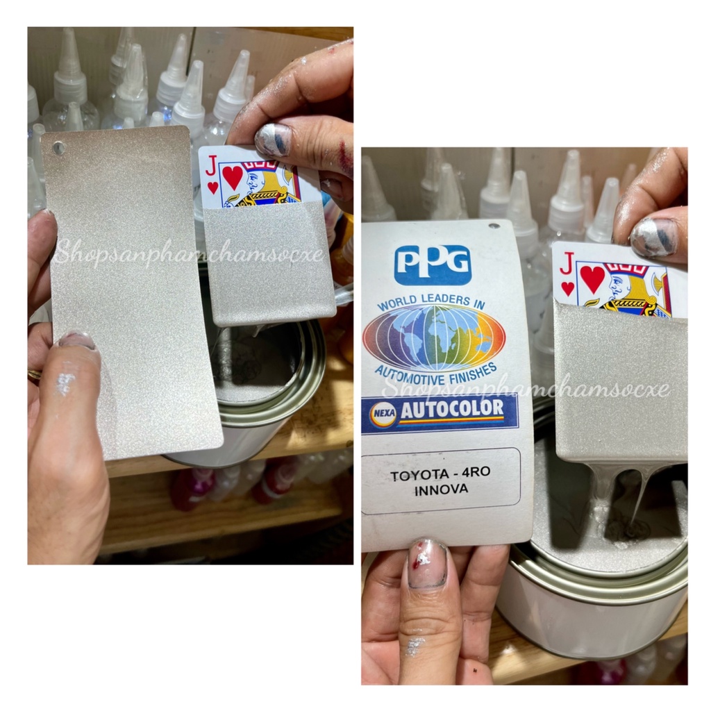 Màu vàng ghi 4R0 toyota Innova - Sơn ô tô 1k đóng lon 1kg và 0.5kg ...