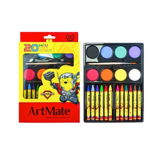 Bộ Sáp Màu Và Màu Nước CLASSMATE 20-30 Màu, Bám Giấy Tốt Cho Bé Tập Tô CW101/102