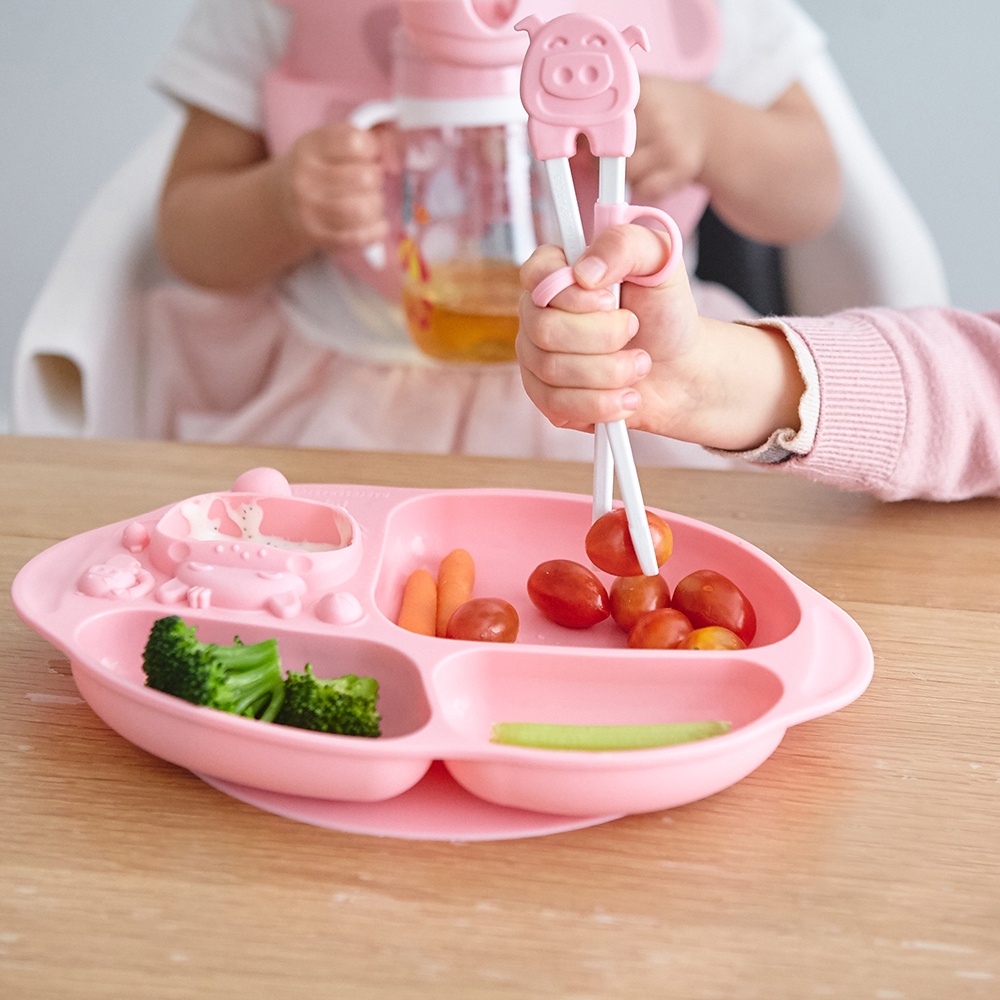 Ảnh Đĩa ăn dặm silicon chia ngăn có đế hút chân không chống đổ Yummy Marcus & Marcus, cho bé từ 18 tháng - Pokey 4