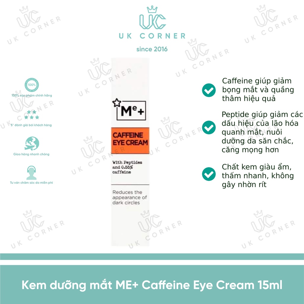 [Bill UK] Kem dưỡng mắt ME+ Caffeine Eye Cream 15ml Shopee Việt Nam