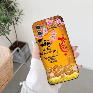 Ốp vuông iphone tết 12 con giáp chữ thư pháp Tài Lộc ốp bảo vệ camera đủ mã iphone 6 plus 7 plus x 11 12 13 14 pro
