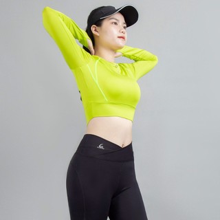 Áo thể thao Gladimax Croptop dài tay xỏ ngón C10 hỗ trợ tập luyện yoga, gym hiệu quả