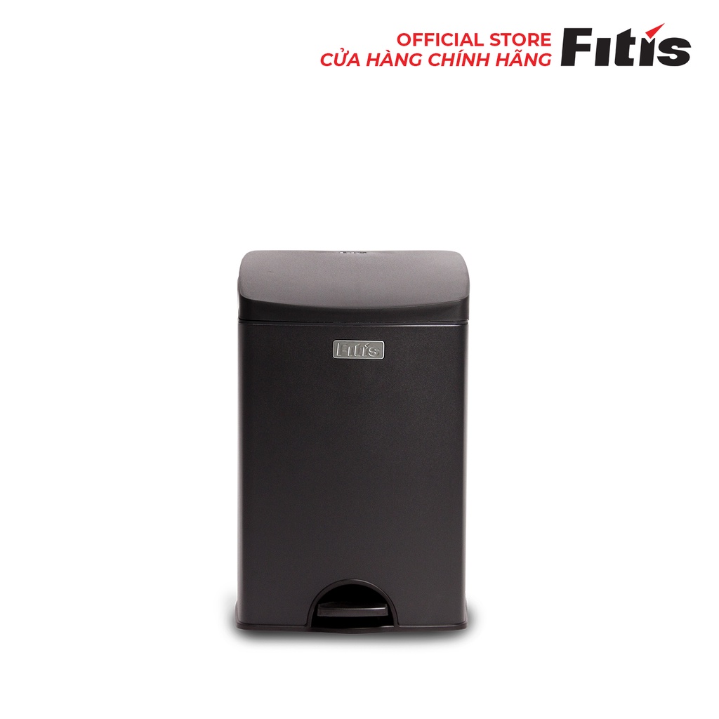 Thùng rác Fitis, thùng Inox fitis sơn tĩnh điện màu đen 12L 15L 22L 26L ...