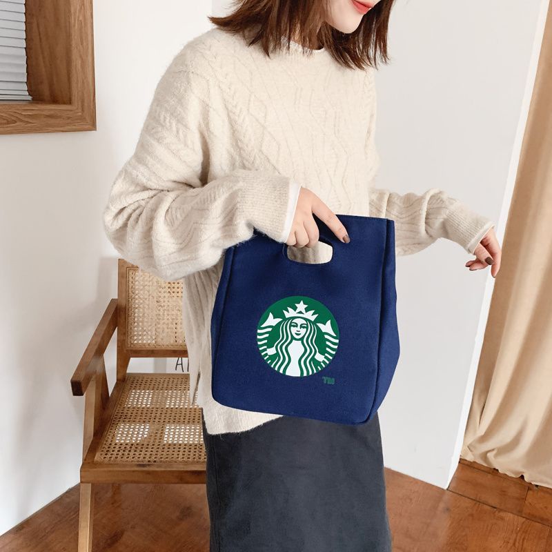 Túi Đựng Cơm Trưa In Hình Starbucks Xinh Xắn