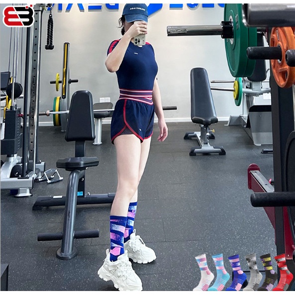 Vớ Tất cao cổ cotton loại dày phù hợp chạy bộ, bóng đá, bóng chuyền, tập gym...