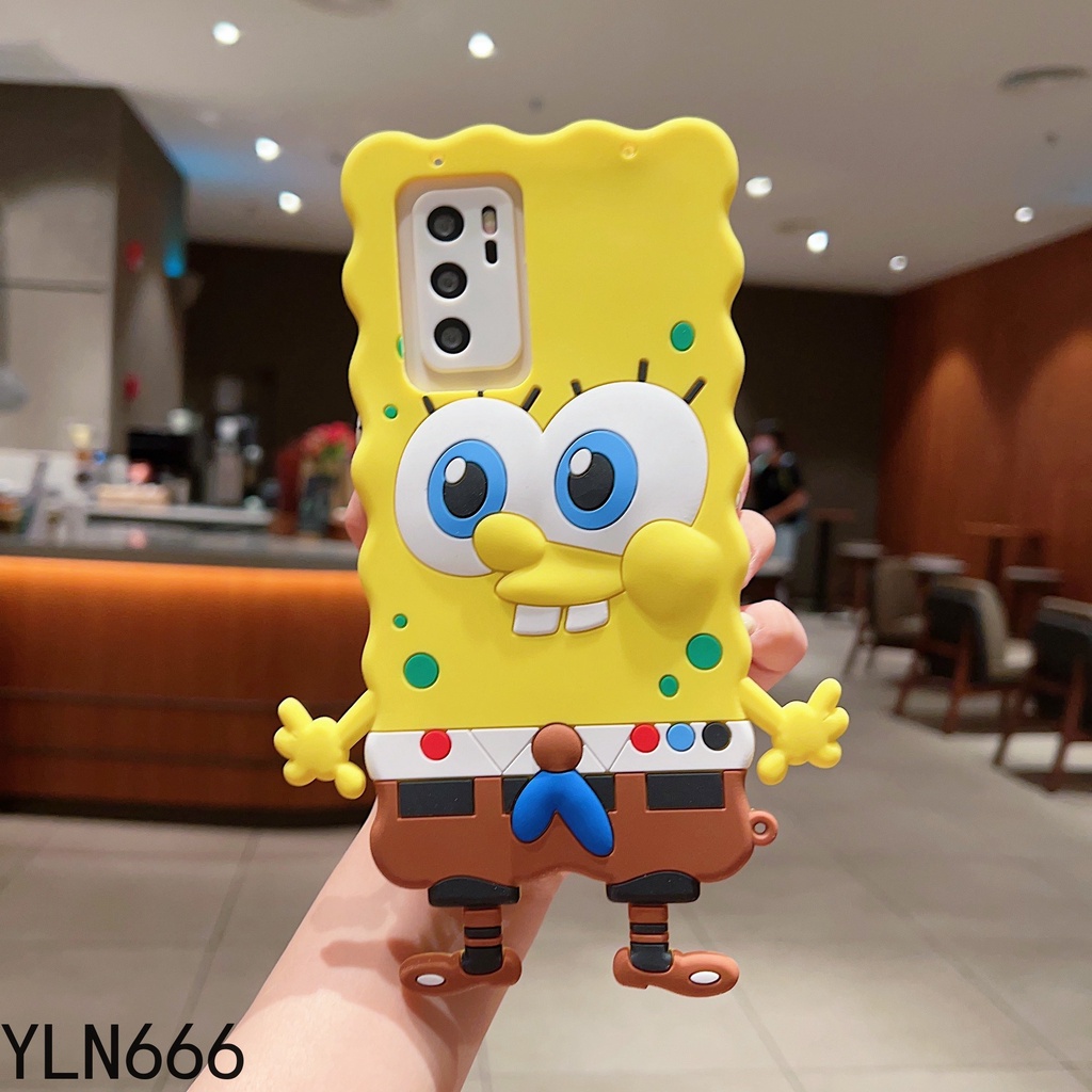 OPPO A95 A94 A93 A92 A72 A55 A54 A52 A5s A3s A17K A16K A12 A15 A53 A33 A31 A73 A38 A9 A77 A11 A78 A98 A57 Thời Trang Có Hạt Trên Dây Hoạt Hình Silicon Mềm Thiết Kế Di Động