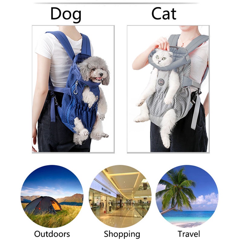 HamshMoc Thú Cưng Carrier Ba Lô Thú Cưng Mặt Trước Mèo Chó Túi Du Lịch Chân Ra Đi Du Lịch Đi Bộ Đường Dài Cho Chó Nhỏ Mèo Chó Con