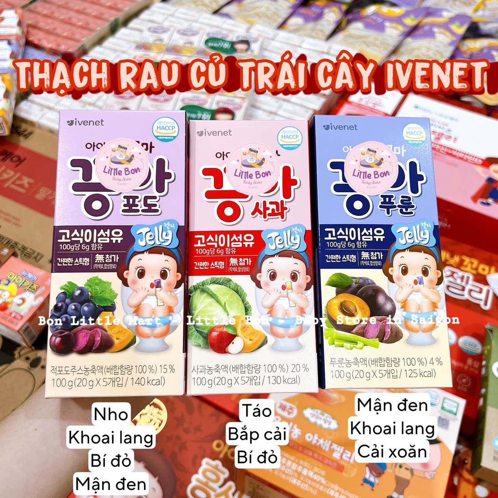 Thạch Rau Củ Trái Cây Ivenet 12m+ Bay Air 