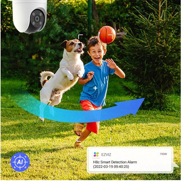 Ảnh camera ip wifi ezviz h8c pro độ phân giải 3M - 2K có màu ban đêm , báo động còi hú 3