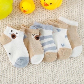 [Rẻ vô địch] Set 5 đôi tất cho bé 0-1 tuổi vớ sơ sinh - tất lưới trẻ em LOẠI 1