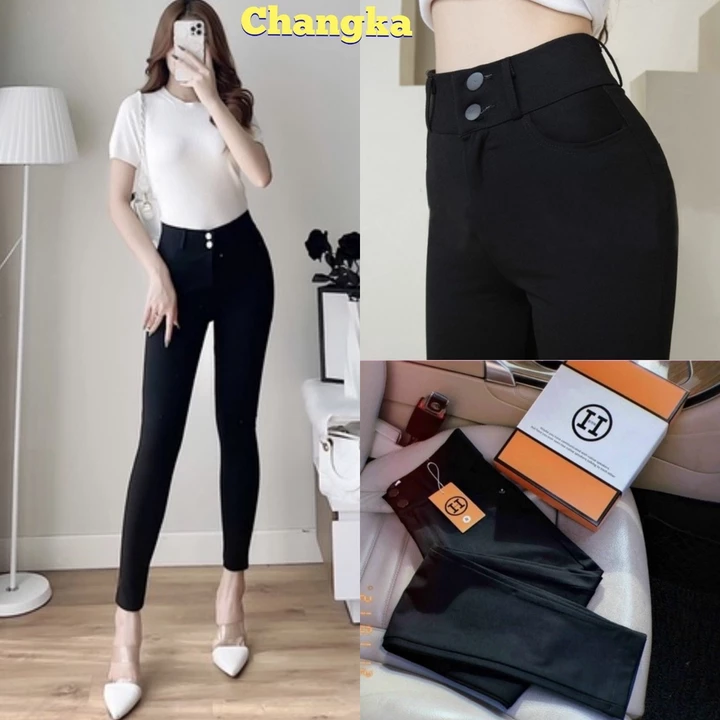 Women's High-waist Premium Pants Legging Logo Khuy