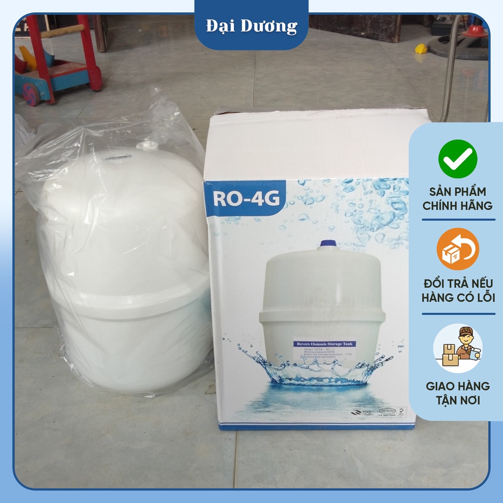 Bình áp nhựa 8L, 10L chứa nước dùng cho máy lọc nước RO gia đình