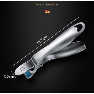Dụng cụ kẹp gắp đồ nóng nox 304 đa năng  với mút silicon chống trơn trượt - dụng cụ khui bia