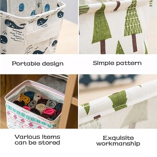 Foldable Fabric Home Organizer Large capacity storage basket School office stationery