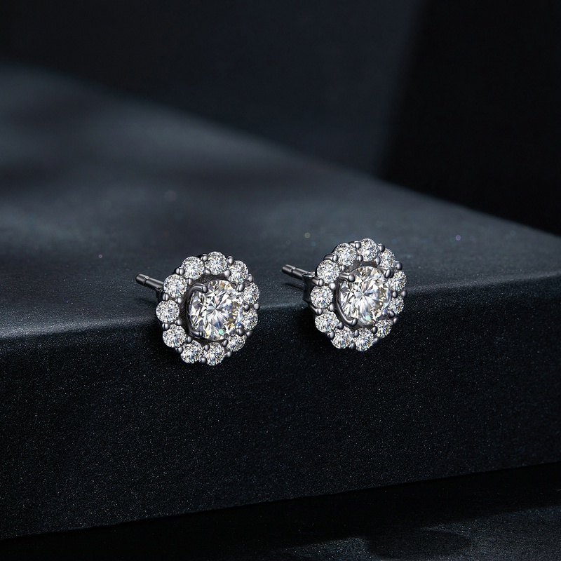 Bamoer Bông Tai bạc 925 0.5 ct vvs1 Cao Cấp Thời Trang Cho Nữ MSE010