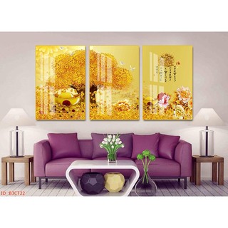 Tranh Treo Tường Cây Tài Lộc - Tranh Phong Thủy Laminate Tráng Gương