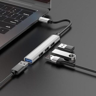 Hub chia cổng USB Hoco HB26 Type-C ra 1 cổng USB 3.0 + 3 cổng USB 2.0 - Phụ Kiện Nhất Tín