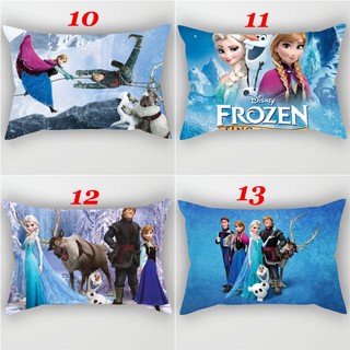 Vỏ gối họa tiết Elsa và Anna Frozen, Vỏ gối hình chữ nhật bằng Polyester in một mặt, Trang trí nhà cửa, Quà tặng trẻ em (không có lõi gối)