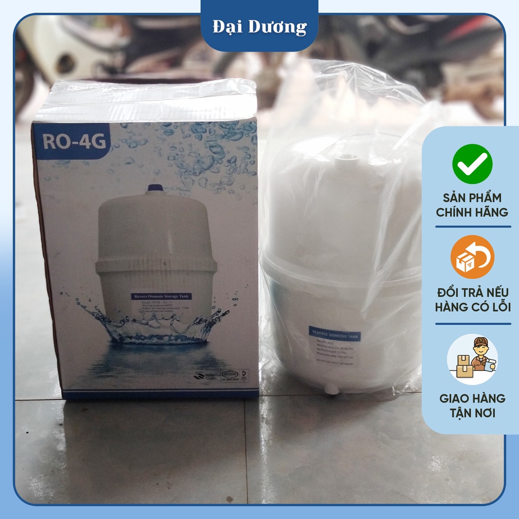 Bình áp nhựa 8L, 10L chứa nước dùng cho máy lọc nước RO gia đình