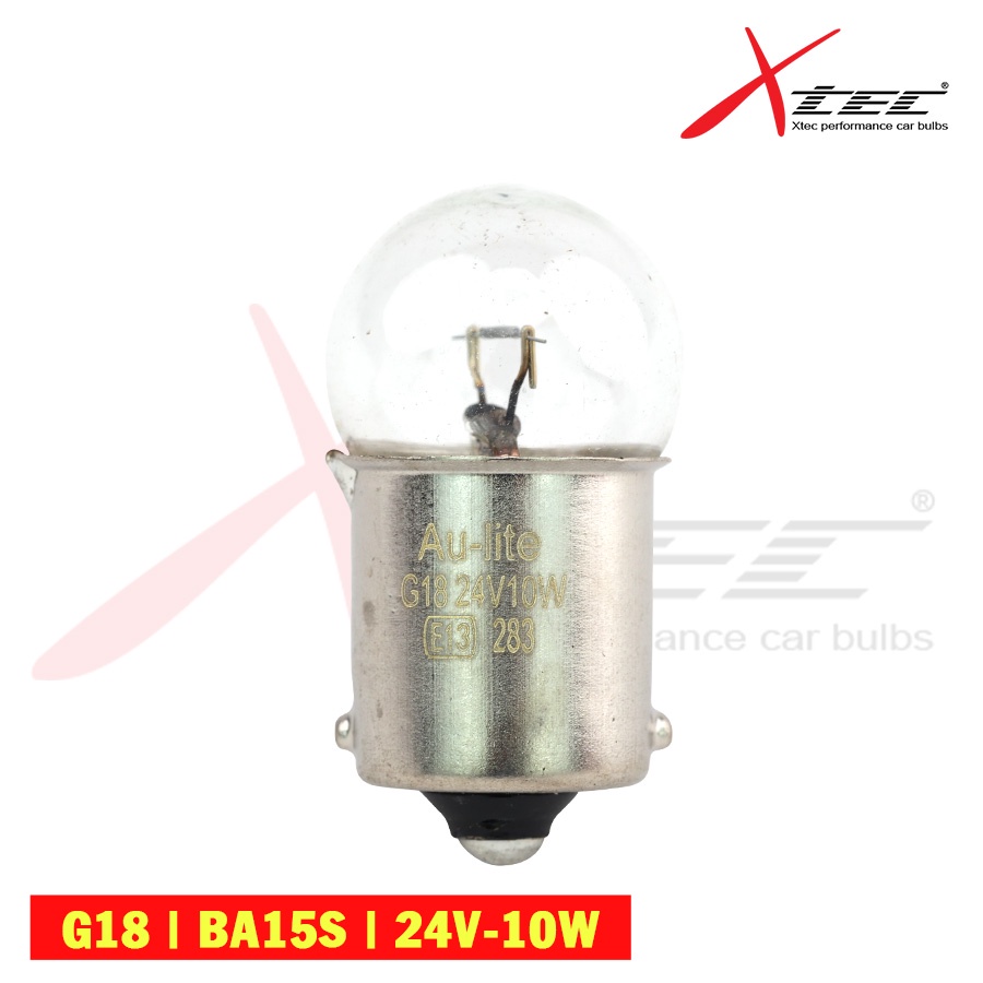 Combo 10 Bóng Đèn Xi Nhan 1 Tim Halogen XTEC Original G18 BA15S 12V, 24V 10W (Chân Thẳng)