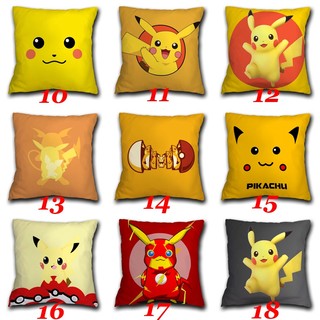 Vỏ Gối Pokemon Pikachu Một Mặt In Polyester Vỏ Gối Sofa Đệm Ô Tô Văn Phòng Nhà Trang Trí Gối (Không Có Lõi Gối)